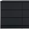 Oslo Black Wooden 6 Drawer Chest