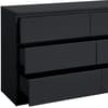 Oslo Black Wooden 6 Drawer Chest