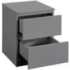 Oslo Grey Wooden 2 Drawer Bedside Table