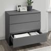 Oslo Grey Wooden 3 Drawer Chest