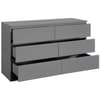 Oslo Grey Wooden 6 Drawer Chest