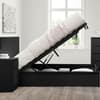 Oslo Black Wooden Ottoman Storage Bed