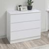 Oslo White Wooden 3 Drawer Chest