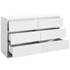 Oslo White Wooden 6 Drawer Chest