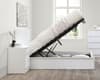 Oslo White Wooden Ottoman Storage Bed