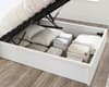 Oslo White Wooden Ottoman Storage Bed