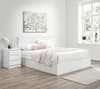 Oslo White Wooden Ottoman Storage Bed