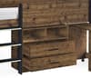 Otis Rustic and Black Wooden Storage Mid Sleeper Kids Bed