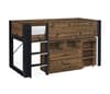 Otis Rustic and Black Wooden Storage Mid Sleeper Kids Bed