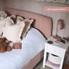 Otley Pink Boucle Fabric Bed Frame