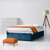 Blue Marine Velvet Divan Bed