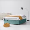 Duck Egg Blue Fabric Divan Bed