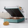 Duck Egg Blue Fabric Divan Bed