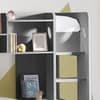 Owen Anthracite Wooden Mid Sleeper with Underbed - 3ft Single Top and 4ft Small Double Bottom