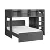Owen Anthracite Wooden Mid Sleeper with Underbed - 3ft Single Top and 4ft Small Double Bottom