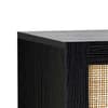 Padstow Black Rattan 3 Drawer Wooden Chest