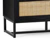 Padstow Black Rattan 3 Drawer Wooden Chest