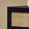 Padstow Black Rattan 3 Drawer Wooden Chest