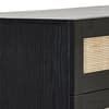 Padstow Black Rattan 6 Drawer Wooden Chest