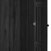 Padstow Black Rattan Wooden Wardrobe