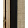 Padstow Black Rattan Wooden Wardrobe