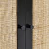 Padstow Black Rattan Wooden Wardrobe