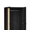 Padstow Black Rattan Wooden Wardrobe