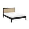 Padstow Black Rattan Wooden Bed