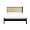 Padstow Black Rattan Wooden Bed