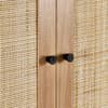 Padstow Oak Rattan Wooden Wardrobe