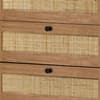 Padstow Oak Rattan 6 Drawer Wooden Chest