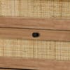 Padstow Oak Rattan 6 Drawer Wooden Chest