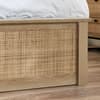 Padstow Oak Rattan Wooden Ottoman Storage Bed