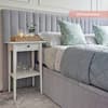 Paige Stone Grey Fabric Ottoman Storage Hotel Bed