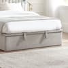 Paige Stone Grey Fabric Ottoman Storage Hotel Bed