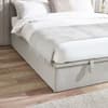 Paige Stone Grey Fabric Ottoman Storage Hotel Bed