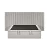 Paige Stone Grey Fabric Ottoman Storage Hotel Bed