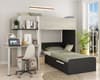 Palatino Slate, White and Light Pine Bunk Bed
