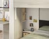 Palatino Slate, White and Light Pine Bunk Bed