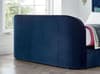 Paris Blue Velvet Fabric Ottoman Electric Media TV Bed