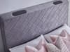 Paris Grey Velvet Ottoman Electric Media TV Bed