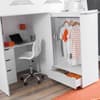 Pegasus White Wooden High Sleeper