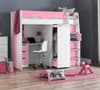 Pegasus Pink and White Wooden High Sleeper