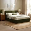 Peggy Olive Green Fabric Ottoman Storage Bed
