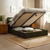 Peggy Olive Green Fabric Ottoman Storage Bed