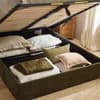 Peggy Olive Green Fabric Ottoman Storage Bed