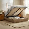 Peggy Stone Fabric Ottoman Storage Bed