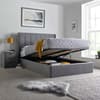 Percy Grey Velvet Ottoman Storage Bed