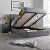 Percy Grey Velvet Ottoman Storage Bed