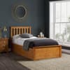 Phoenix Oak Wooden Ottoman Storage Bed